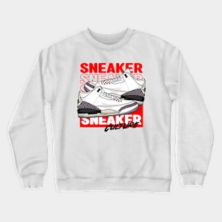 AJ 3 Retro White Cement Sneaker Crewneck Sweatshirt